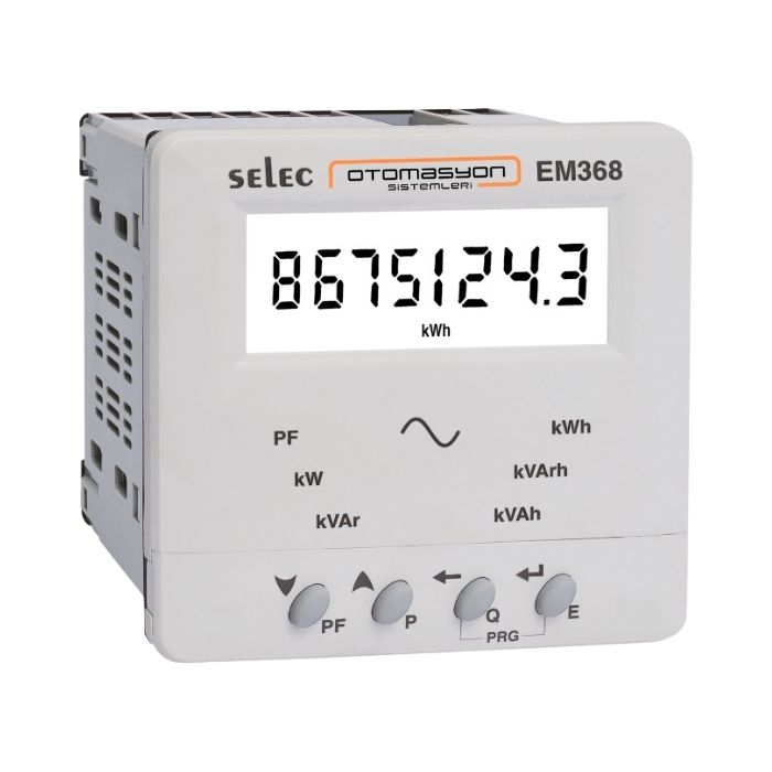 Selec EM368 UL ve CE Sertifikalı 8 Haneli LCD Enerji Ölçer Selec EM368 UL ve CE Sertifikalı 8 Haneli LCD Enerji Ölçer