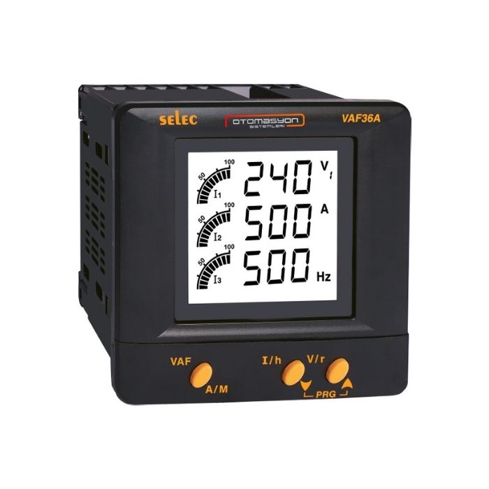 Selec VAF36A LCD VAF Meter, 3Ø, 96X96m Selec VAF36A LCD VAF Meter, 3Ø, 96X96m