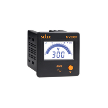 Selec MV2307 LCD Voltmetre, 3Ø, 72x72mm
