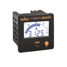 Selec MA2301 LCD Ampermetre, 3Ø, 72x72mm