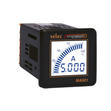 Selec MA501 LCD Ampermetre, 1Ø, 48x48mm