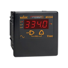 Selec MV334 LED Voltmetre, 3Ø, 96x96mm